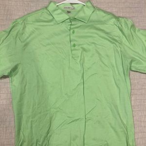 Peter Millar green collard shirt (Large)